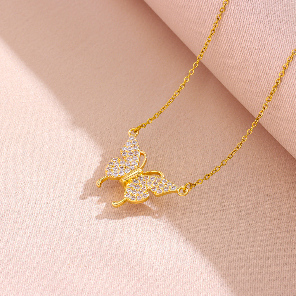 18K Gold Plated Detachable Butterfly Necklace