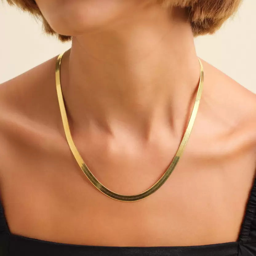 18k gold plated Anti Tarnish snake chain