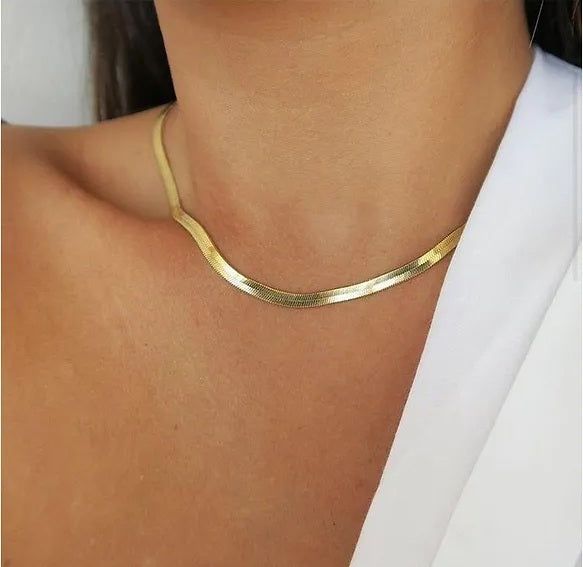 18k gold plated Anti Tarnish snake chain