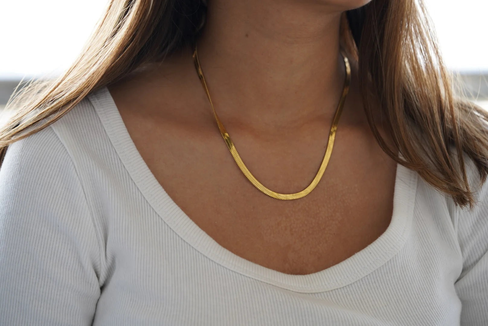 18k gold plated Anti Tarnish snake chain