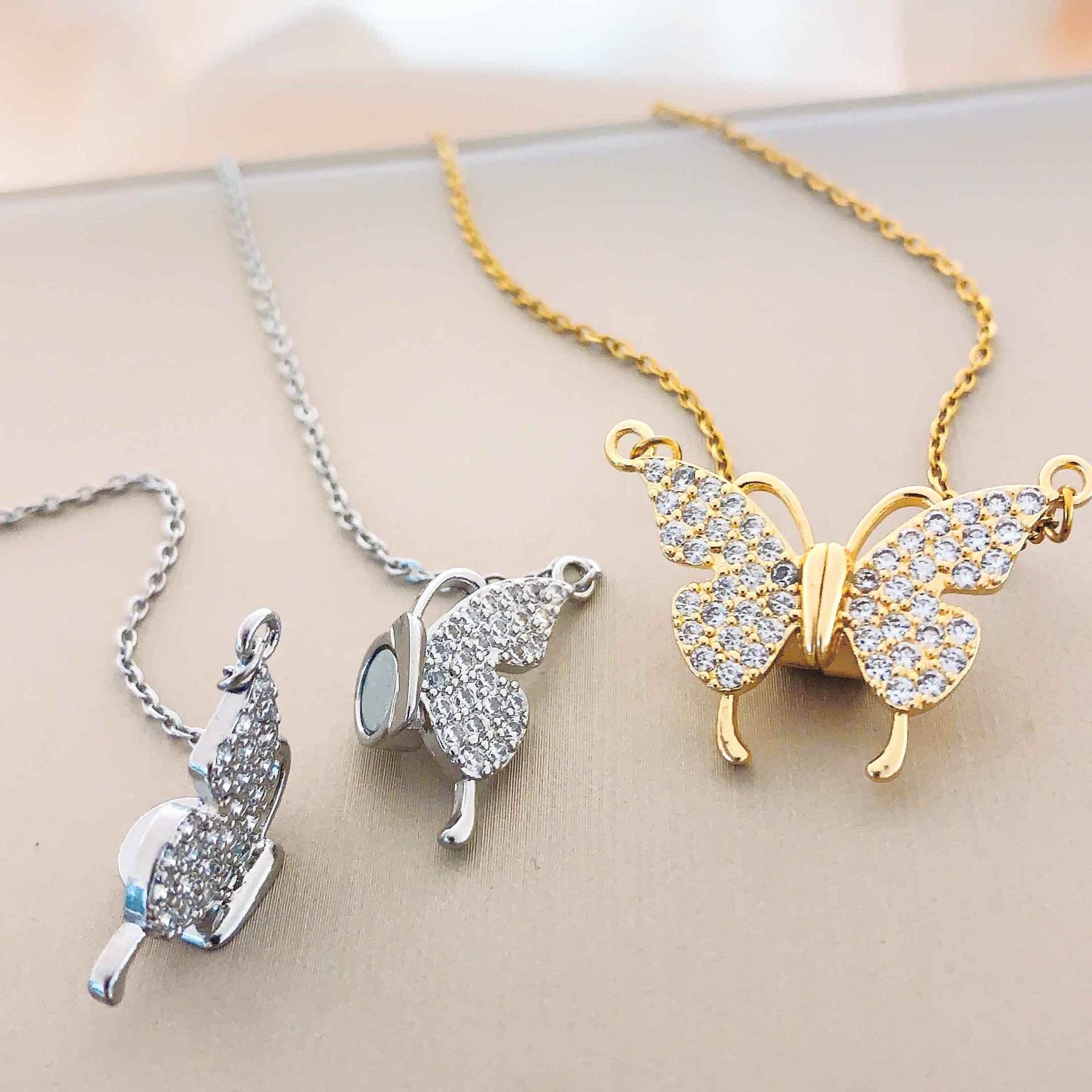 18K Gold Plated Detachable Butterfly Necklace