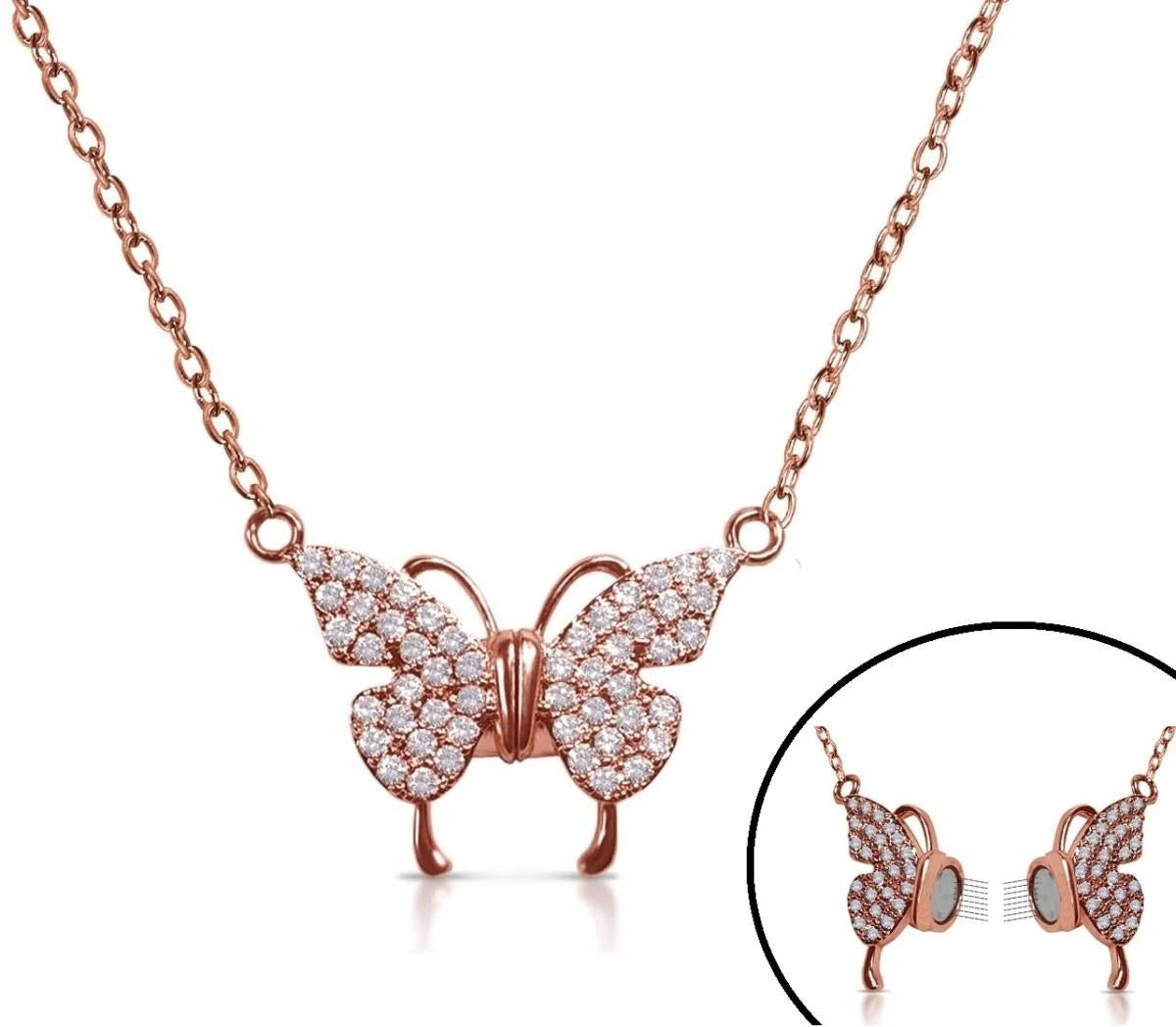 18K Gold Plated Detachable Butterfly Necklace