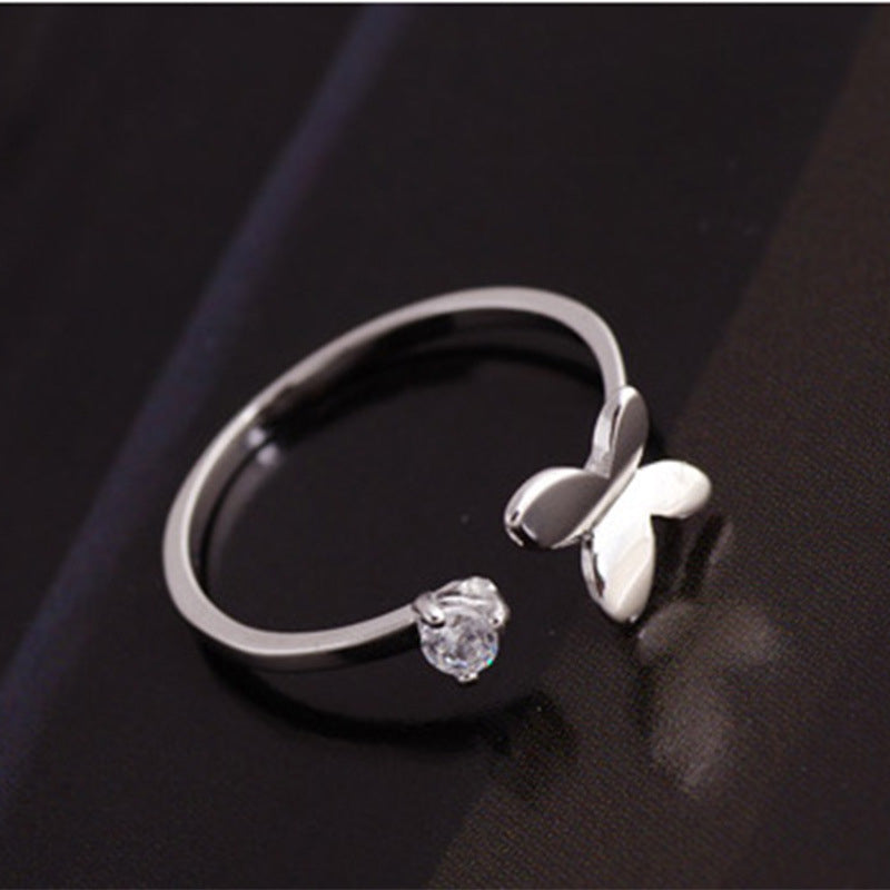 925 Sterling Silver Butterfly Ring Open Size (Adjustable)