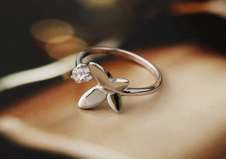 925 Sterling Silver Butterfly Ring Open Size (Adjustable)