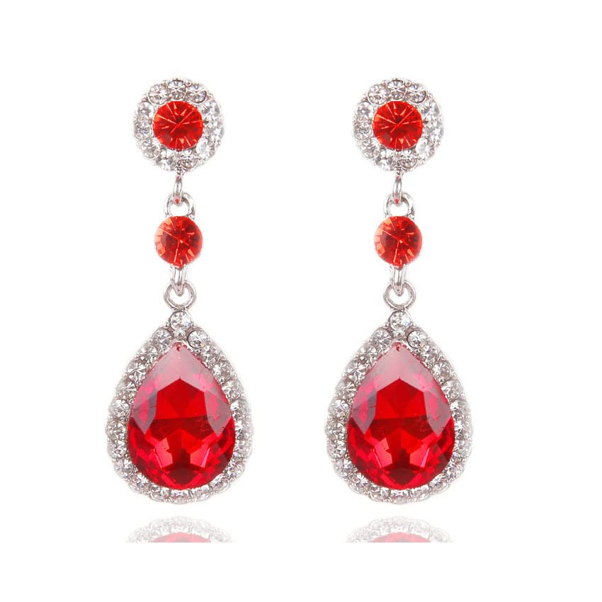 Gorgeous Austrian Rhinestone Teardrop Dangle Earrings